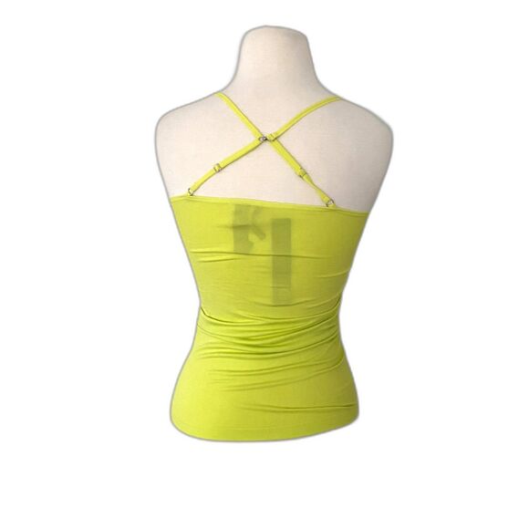 NWT La Classe Couture Lime Green Stretchy Strappy Tank Top Summer Layering M/L - Picture 2 of 4